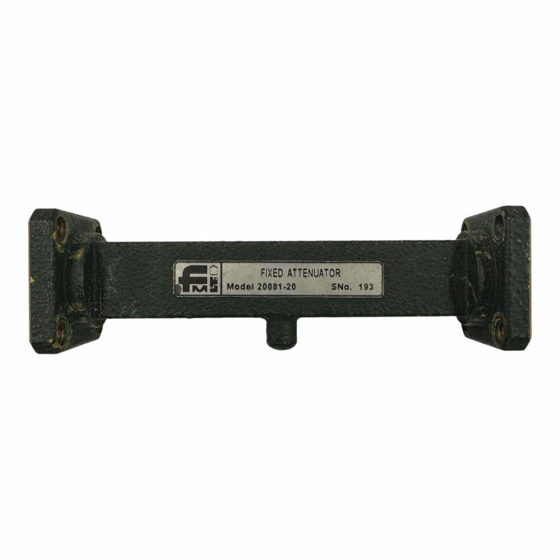 20081-20 FMI Flann Microwave Waveguide Fixed Attenuator WR-42 WR42 20db
