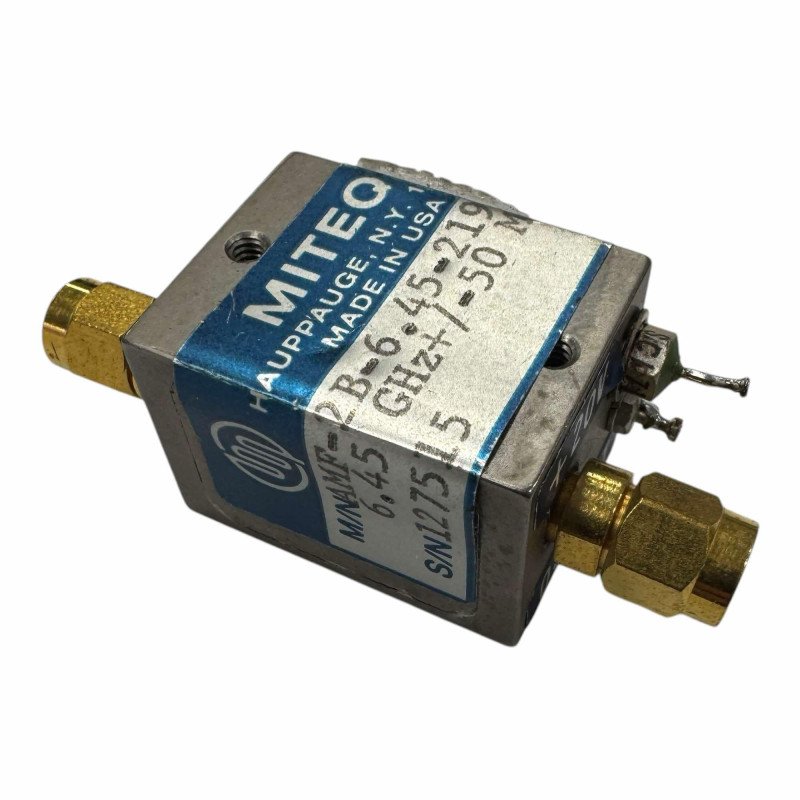 AMF-2B-6.45-21917 Miteq RF Amplifier 6450Mhz +-50Mhz 20V SMA