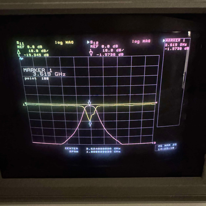 S1304 Bandpass Filter 3600Mhz SMA
