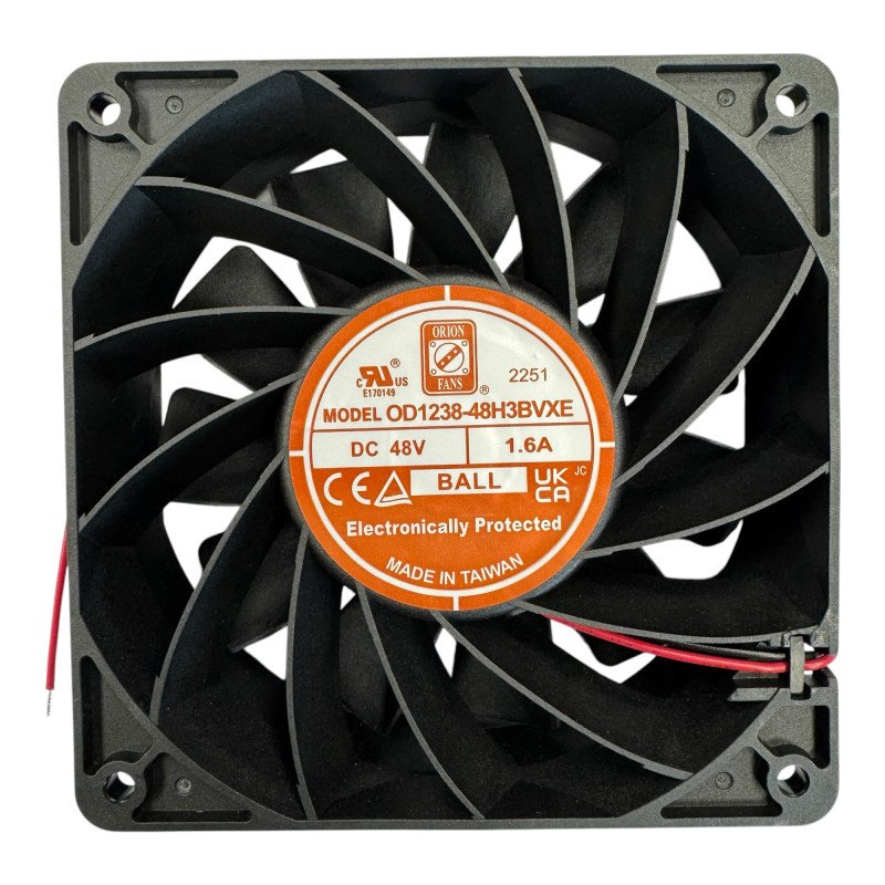 OD1238-48H3BVXE Orion DC Vane Axial Fan 120x120x38mm 48VDC 285.2CFM 77.7W