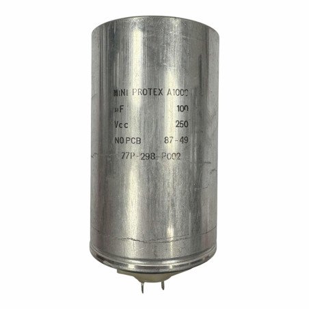Protex A1000 Paper in Oil PIO Capacitor 100uf 250V 130x70mm
