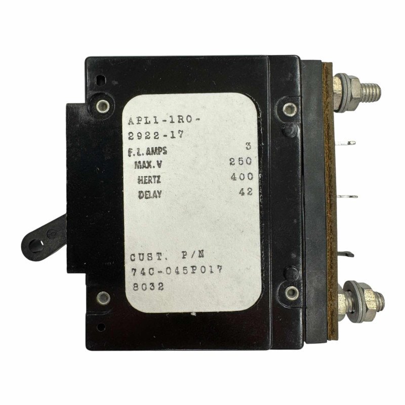 APL1-1R0-2922-17 Circuit Breaker 3A 250V 400HZ 74C-045P017
