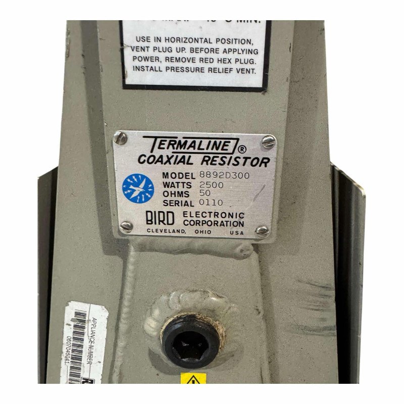 8892D300 BA-300-230VAC BIRD Coaxial Dummy Load Termination 5000W 1-5/8 EIA 470-860MHz SN:0110
