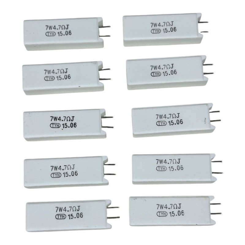 Ceramic Resistor Cement Type Wirewound 4.7OHM 4R7 7W [QTY:10]