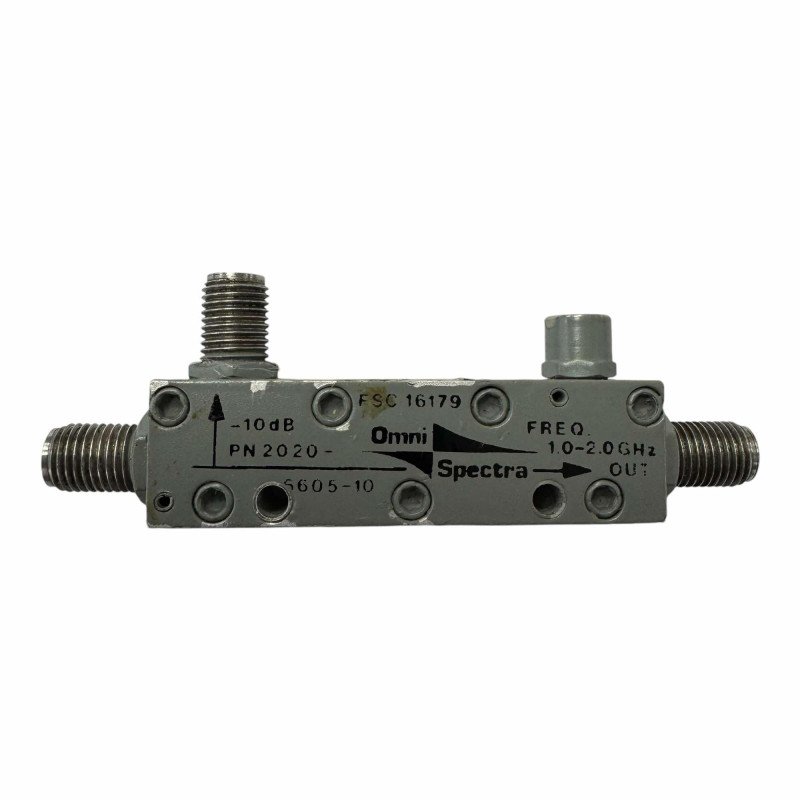 2020-6605-10 Omni Spectra Directional Coupler SMA 1000-2000Mhz 10db