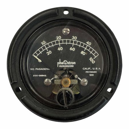 0-100mA Analog Panel Meter Ammeter 200-08942 Phaston 68mm