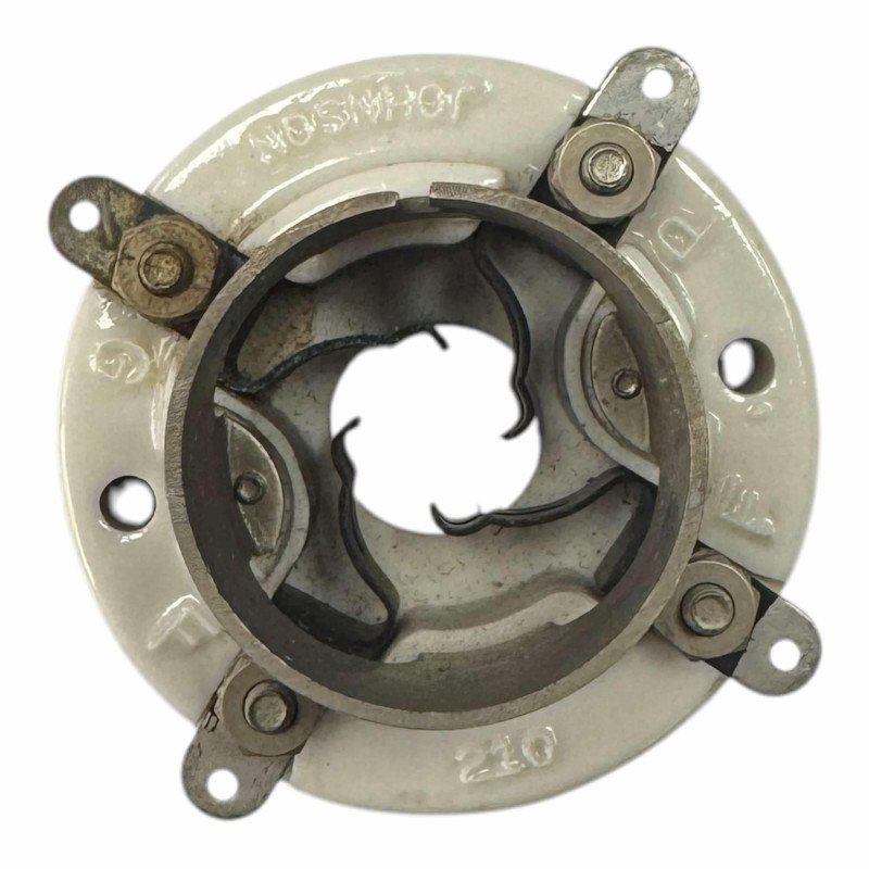 123-210 Johson Tube Socket 4-Pin Porcelain ⌀2.5" for 811 / 2A3 / 6A3 / 300B