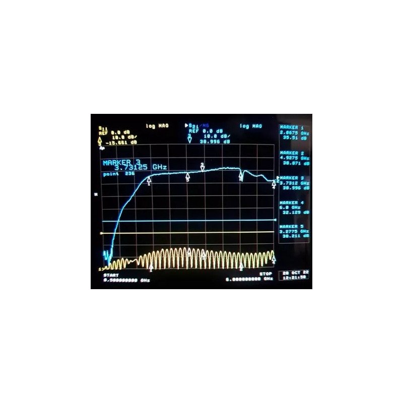 SA-1035-381 CTT RF Amplifier 2000-5000Mhz 38db 3W 15V/1.6A SMA