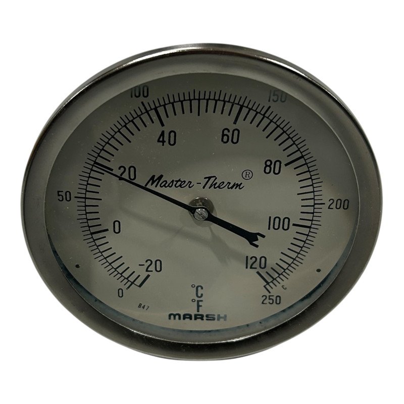 5'' MARSH MARSHALLTOWN PANEL THERMOMETER 0-250F -20C-120C