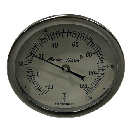 5'' MARSH MARSHALLTOWN PANEL THERMOMETER 0-250F -20C-120C