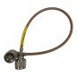 Huber Suhner Coaxial Cable RF Assembly RG142 N Type Male to 90° 36cm