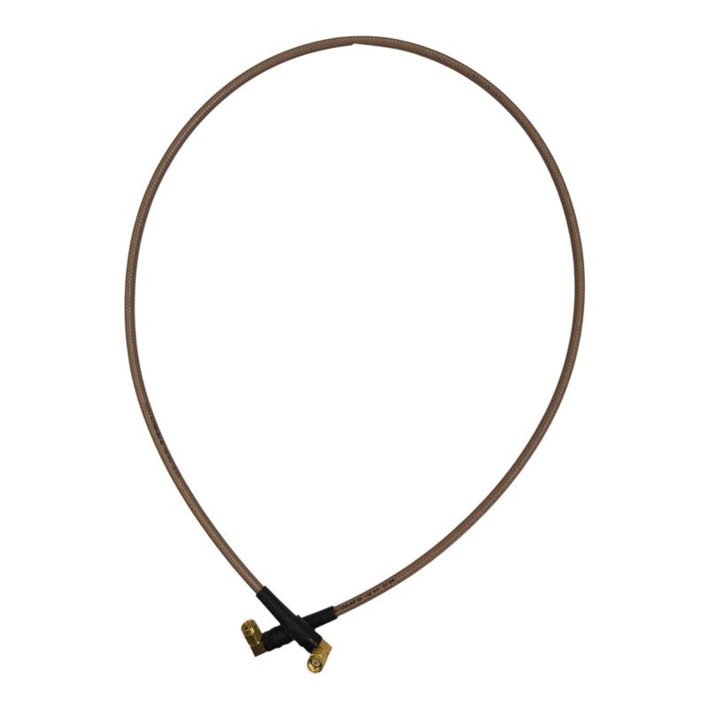 Huber Suhner Coaxial Cable RF Assembly RG142 SMA Male 90° 90cm