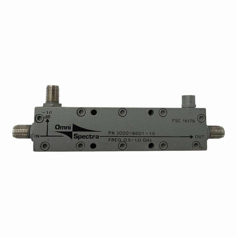 2020-6601-10 Omni Spectra Directional Coupler SMA 500-1000Mhz 10db