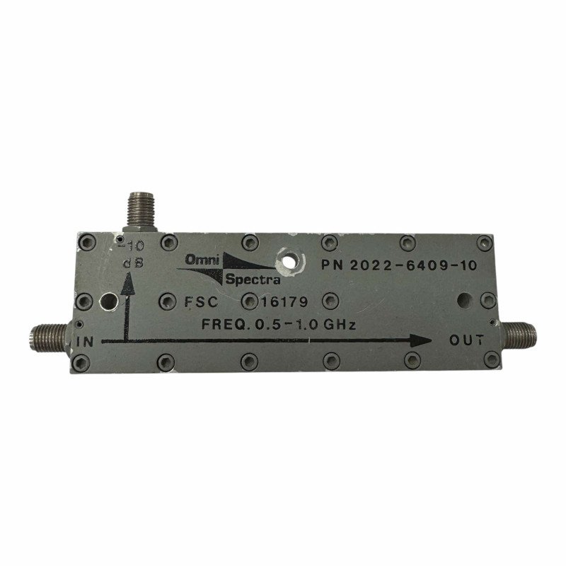 2022-6409-10 Omni Spectra Directional Coupler SMA 0.5-1Ghz 500-1000Mhz 10db