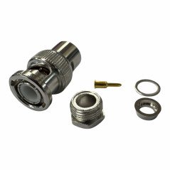 V7008A-D Ultimax Coaxial Connector Clamp Grip, Solder BNC (m) for RG-58