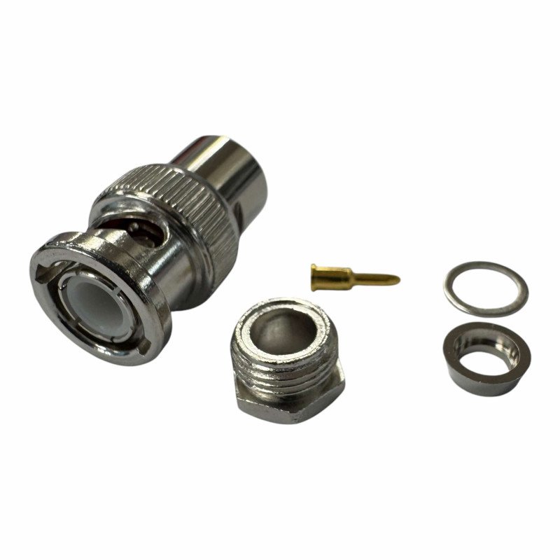 V7008A-D Ultimax Coaxial Connector Clamp Grip, Solder BNC (m) for RG-58