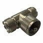 V7526 Ultimax RF Coaxial Tee "T" Adapter UHF Male - Female