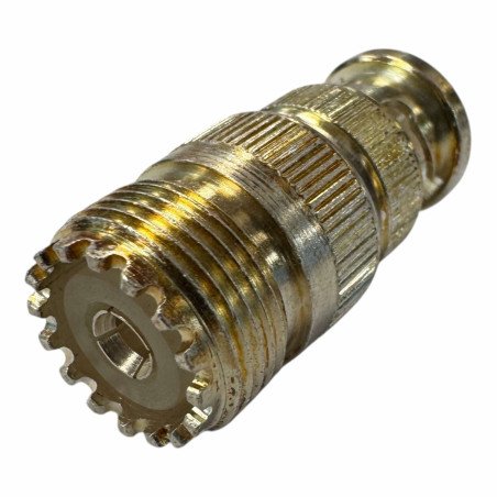72356 Coaxial Adapter Silver Plated UHF (f) SO-239 - BNC (m)