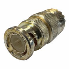 72356 Coaxial Adapter Silver Plated UHF (f) SO-239 - BNC (m)