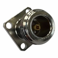 V7318 Ultimax RF Connector Long Teflon 4-Hole Panel N type Female