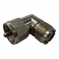 V7525 Ultimax RF Coaxial Adapter 90° UHF Male to Female SO-239 - PL259