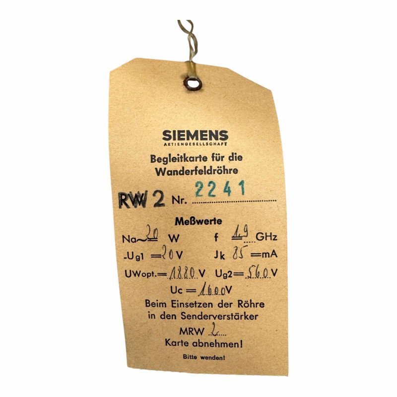 RW2 Siemens Travelling Wave Tube TWT 1700-2300Mhz 25W/30W