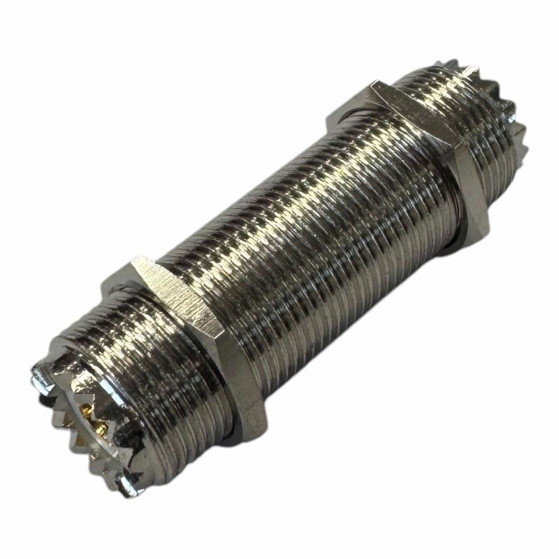 V7518 Ultimax Coaxial Adaptor Bulkhead Long 50mm SO-239 UHF Female to Female