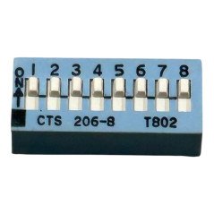 CTS-206-8 8 Position Dip Switch Blue 2.54mm Pitch 2 Row 16 Pin DIP Switch