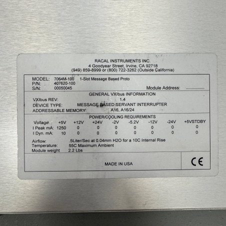 7064M-100 7064M Racal VXI Register Servant Interrupter
