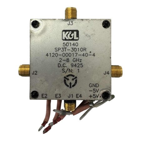 4120-00017-40-4 K&L Microwave Switch SP4T 2000-8000Mhz SMA SP3T