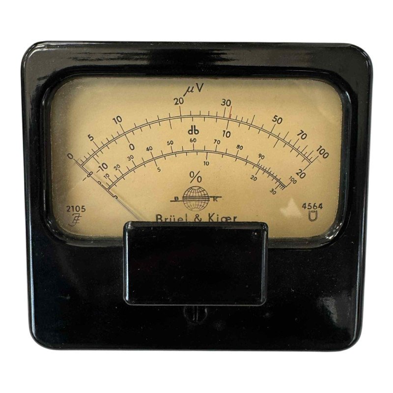 2105 Bruel Kjaer Panel Meter Logarithmic 0-100 uV/db 251Ohms 120x110x77mm