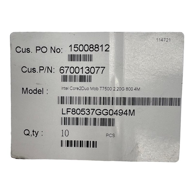 T7500 Intel Core 2 Duo Mobile Processor 2.2G 800 4M  Integrated Circuits QTY:10