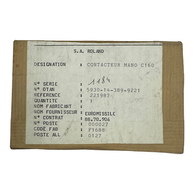 CM425 5930-14-389-9221 Aircraft Contactor Mano For C160