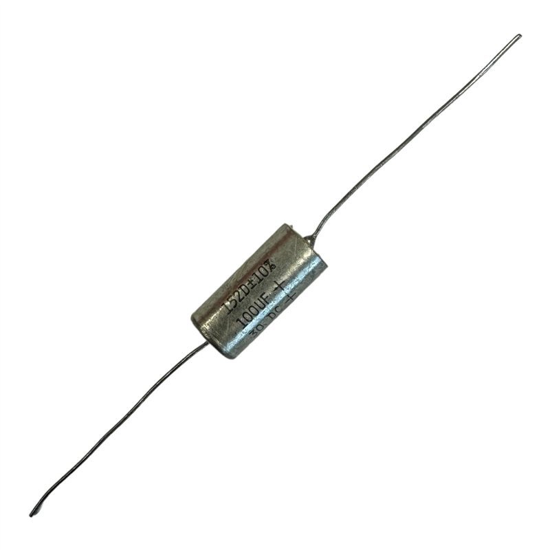 152D Sprague Tantalum Capacitor Axial 100uf 30V 10% 20x9mm