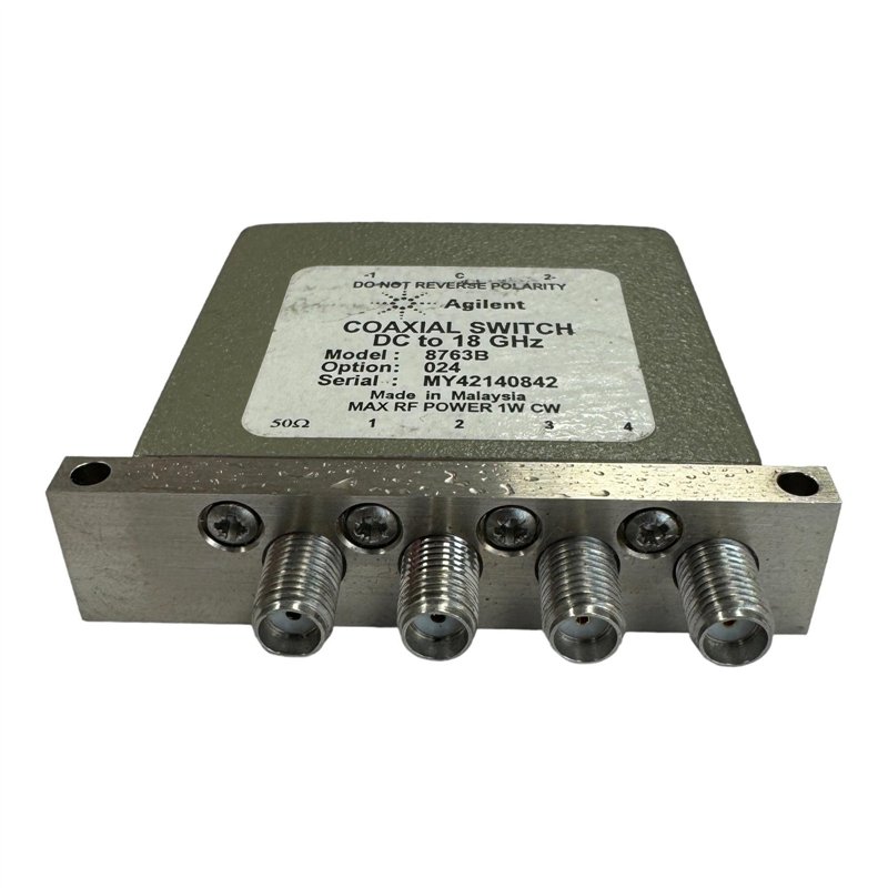 8763B Agilent Coaxial Switch SP3T 24V 1W SMA DC-18Ghz 4 Port