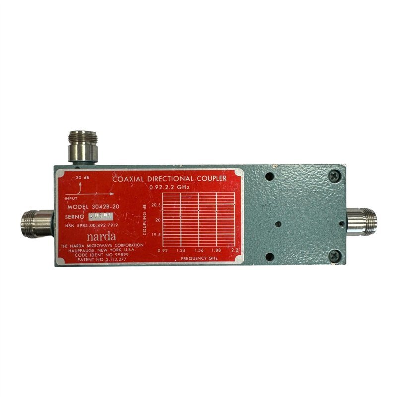 3042B-20 Narda Coaxial Directional Coupler 0.92-2.2Ghz 20db