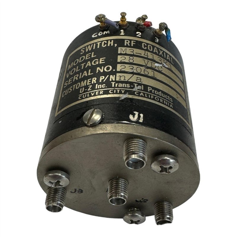 M3-413K1 Trans-Tel Coaxial Switch - Relay SP3T 28Vdc SMA