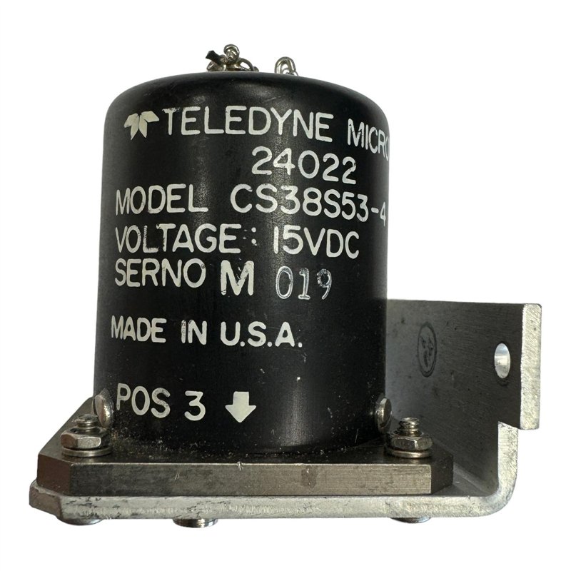 CS38S53-4 Teledyne Coaxial Switch - Relay SP3T 15vdc / Bracket
