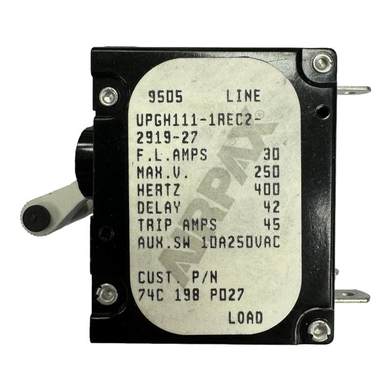 UPGH111-1REC2-2919-27 Airpax Circuit Breaker 3 Pole 30A