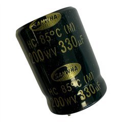 Samwha Electrolytic Capacitor Snap On Radial 330uf 200V 85c 30x22mm