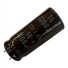 Nippon Chemi-Con Electrolytic Capacitor Radial LXV 2200uf 16V 105c 30x13mm