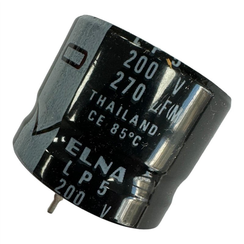 Elna LPS Electrolytic Capacitor Snap In Radial 270uf 200V 85c 25x20mm