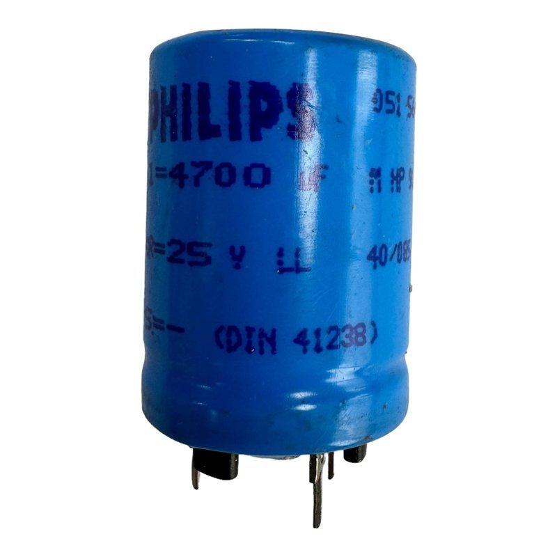 Philips Electrolytic Capacitor Radial Snap In 4700uf 25V 105c 40x25mm