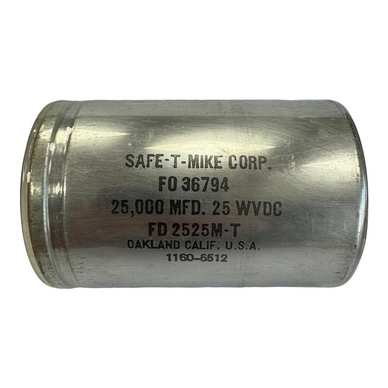 FD2525M-T Safe T Mike Corp Electrolytic Capacitor Screw 25000uf 25V 112X75mm 5910-00-057-9666