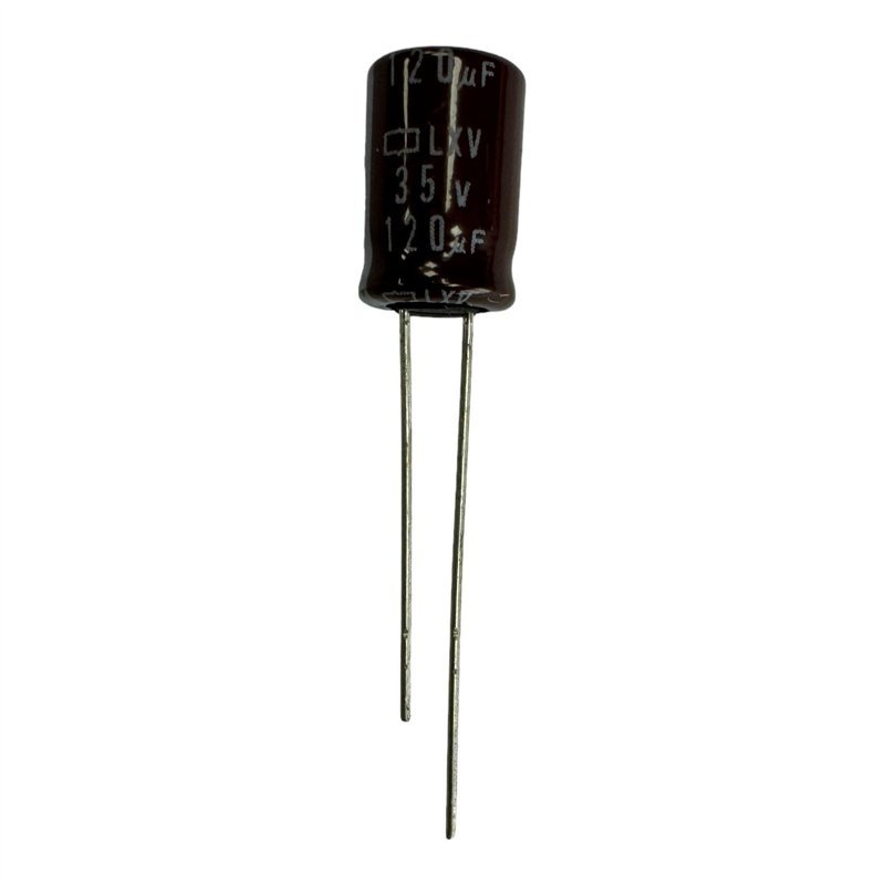 Chemi-con LXV Electrolytic Capacitor Radial 120uf 35V 105c 12x8mm