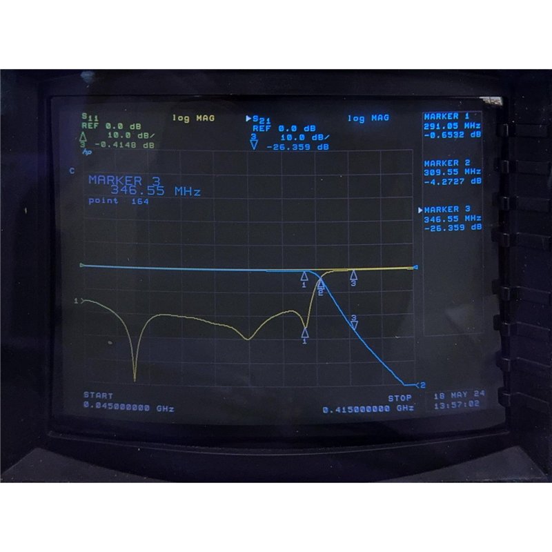 TLC290-5EF1 Telonic Tubular Lowpass Filter LPF N type 290Mhz