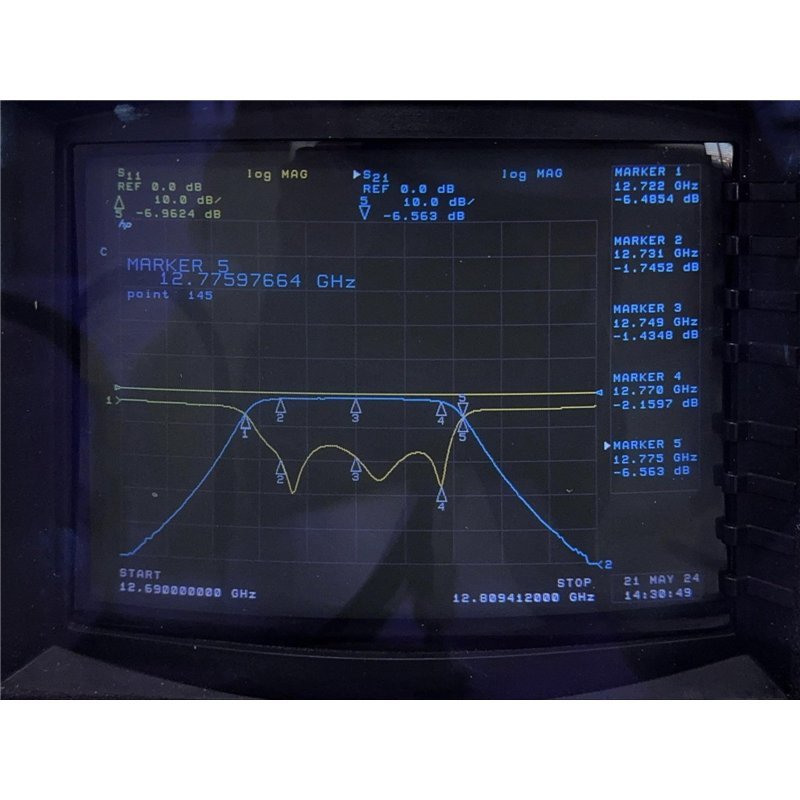 WB1357 BSC Bandpass Filter BPF SMA(m) 12700-12770Mhz