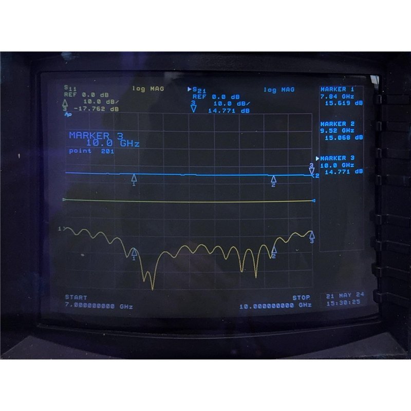 CSA-935783 Celeritek RF Amplfier SMA(f) 7850-9500Mhz 12V G:15db VSWR -18db