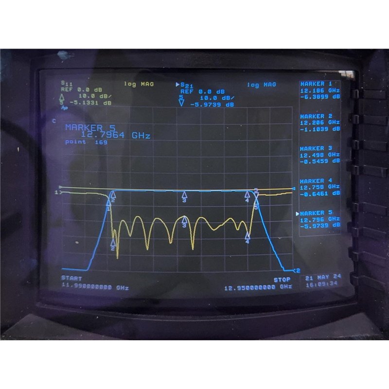 WB1366 BSC Bandpass Filter BPF SMA(m) 12200-12750Mhz