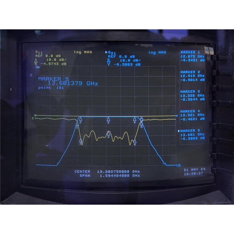 WB1367 BSC Bandpass Filter BPF SMA (m) 13000-13500Mhz